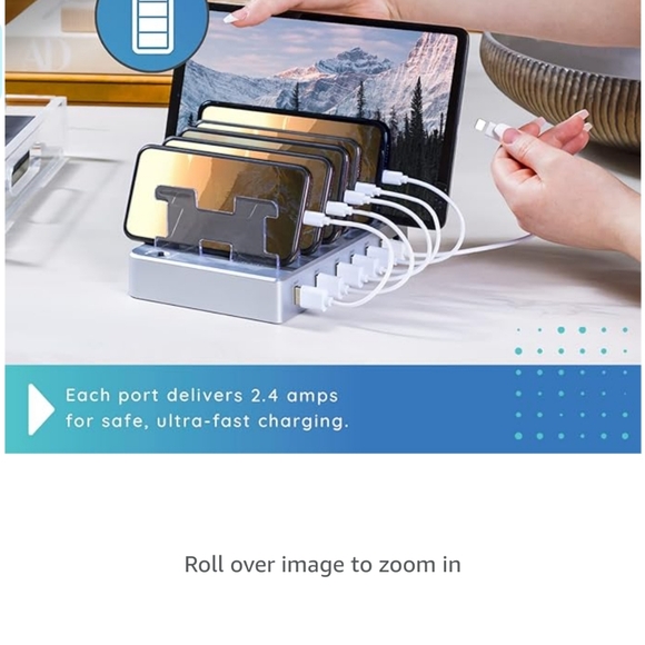 6USB fast ports charging station for multiple devices (12) - Picture 8 of 8